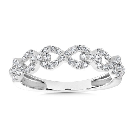 14K White Gold & Diamond Anniversary Ring