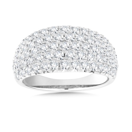 14K White Gold & Diamond Anniversary Ring