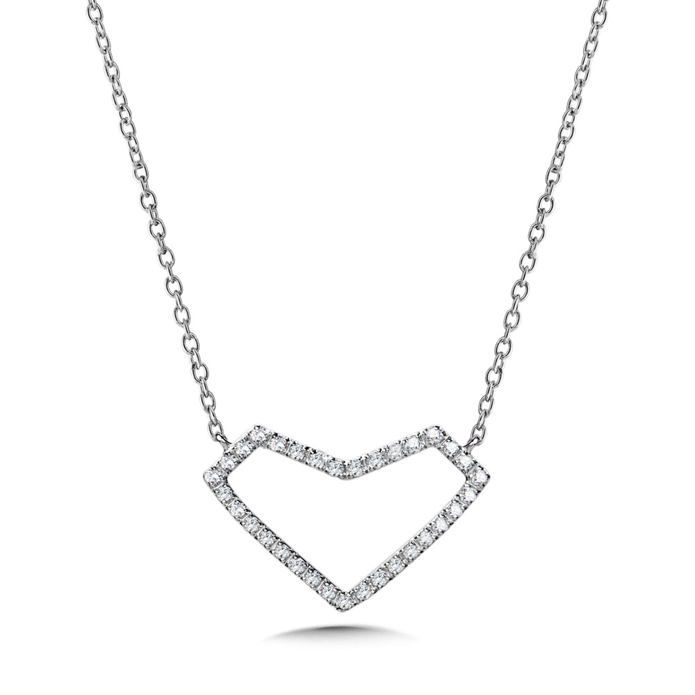 14k White Gold and Diamond Fashion Necklace - PDD3004-W