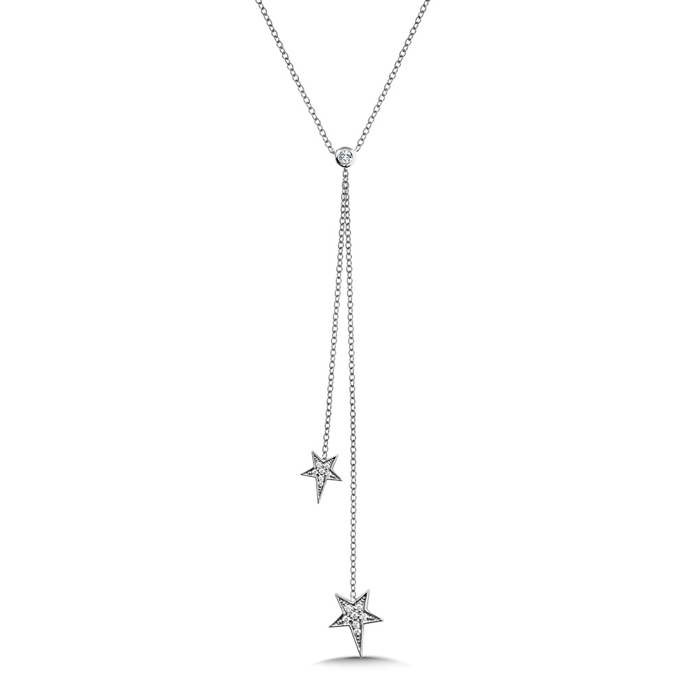 Falling Stars Playful Diamond Necklace - PDD2777-W